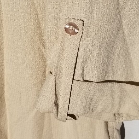 Dress Barn Casual Button Down Tan Tunic - 14/16 - Picture 3 of 7